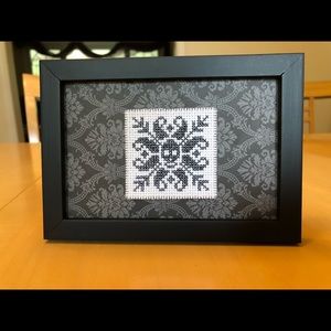 “Death Flake” hand made cross stitch
